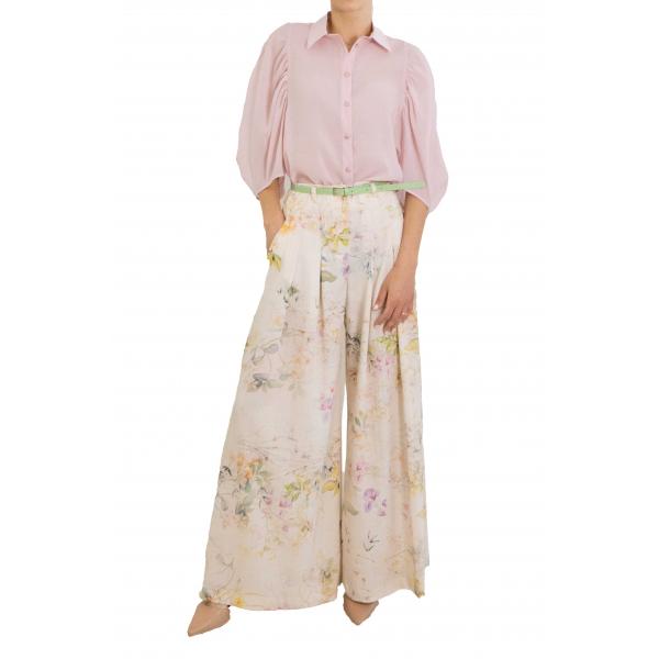 Pantalone palazzo fantasia con cintura Imperial